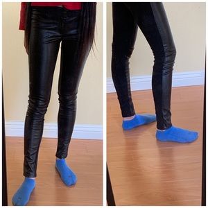 Pleather skinny pants